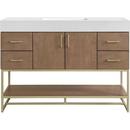 Mauri 48" Free Standing Single Basin Vanity Set with Cabinet and Stone Composite Vanity Top 