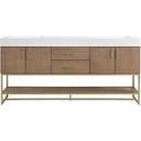 Mauri 72" Free Standing Double Basin Vanity Set with Cabinet and Stone Composite Vanity Top 