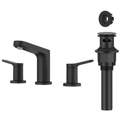Two Handle Widespread Bathroom Sink Faucet in Matte Black