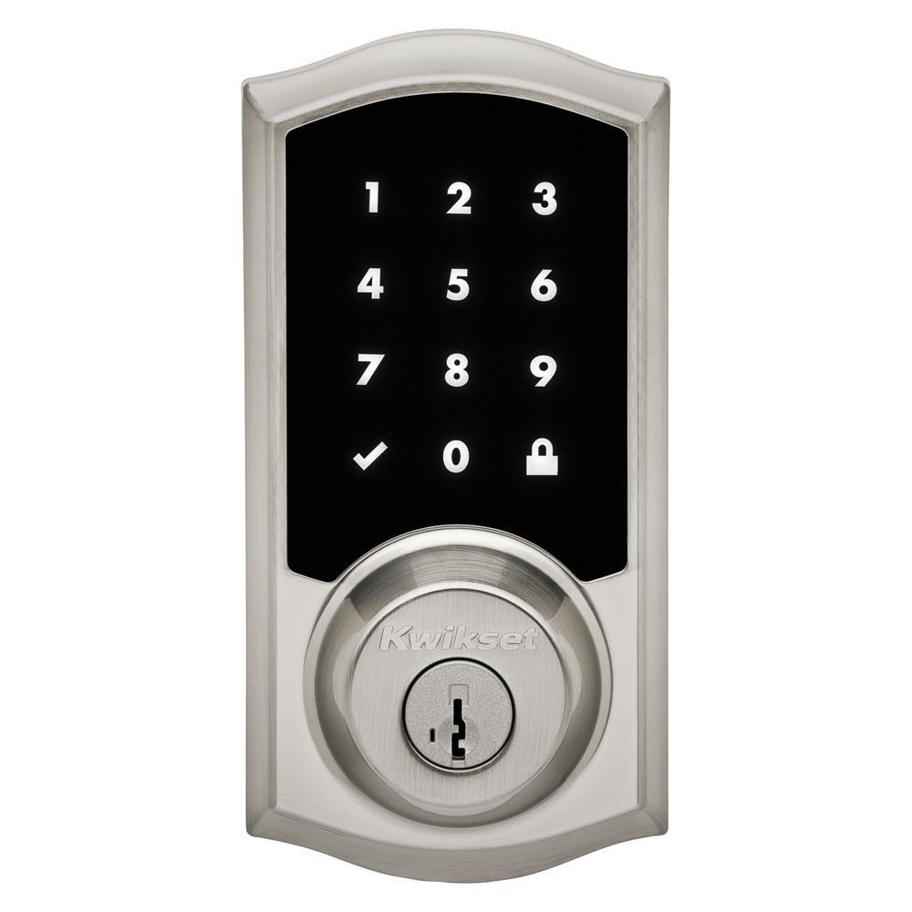 918 HOMECONNECT ELECTRONIC DEADBOLT FEATURING SMARTKEY SECURITY AND Z-WAVE TECHNOLOGY IN SATIN NICKEL 