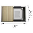 INTEOS 30 SINGLE BOWL REVERSIBLE UNDERMOUNT STAINLESS STEEL WORKSTATION KITCHEN SINK 