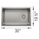 INTEOS 30 SINGLE BOWL REVERSIBLE UNDERMOUNT STAINLESS STEEL WORKSTATION KITCHEN SINK 