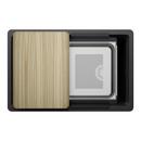 INTEOS SILGRANIT 30 SINGLE BOWL REVERSIBLE UNDERMOUNT WORKSTATION KITCHEN SINK - COAL BLACK 