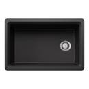 30 in. Undermount Silgranit Single Bowl Workstation Kitchen Sink in Anthracite