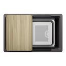 INTEOS SILGRANIT 30 SINGLE BOWL REVERSIBLE UNDERMOUNT WORKSTATION KITCHEN SINK - CINDER 