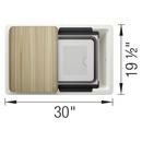 INTEOS SILGRANIT 30 SINGLE BOWL REVERSIBLE UNDERMOUNT WORKSTATION KITCHEN SINK - WHITE 