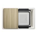 INTEOS SILGRANIT 30 SINGLE BOWL REVERSIBLE UNDERMOUNT WORKSTATION KITCHEN SINK - WHITE 