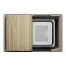 INTEOS SILGRANIT 30 SINGLE BOWL REVERSIBLE UNDERMOUNT WORKSTATION KITCHEN SINK - TRUFFLE 