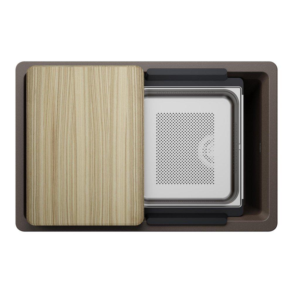 INTEOS SILGRANIT 30 SINGLE BOWL REVERSIBLE UNDERMOUNT WORKSTATION KITCHEN SINK - CAFT 