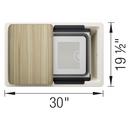 INTEOS SILGRANIT 30 SINGLE BOWL REVERSIBLE UNDERMOUNT WORKSTATION KITCHEN SINK - SOFT WHITE 