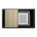 INTEOS SILGRANIT 33 SINGLE BOWL REVERSIBLE UNDERMOUNT WORKSTATION KITCHEN SINK - ANTHRACITE 