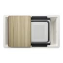 INTEOS SILGRANIT 33 SINGLE BOWL REVERSIBLE UNDERMOUNT WORKSTATION KITCHEN SINK - WHITE 