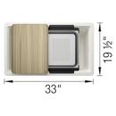 INTEOS SILGRANIT 33 SINGLE BOWL REVERSIBLE UNDERMOUNT WORKSTATION KITCHEN SINK - WHITE 