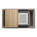 INTEOS SILGRANIT 33 SINGLE BOWL REVERSIBLE UNDERMOUNT WORKSTATION KITCHEN SINK - TRUFFLE 