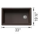 INTEOS SILGRANIT 33 SINGLE BOWL REVERSIBLE UNDERMOUNT WORKSTATION KITCHEN SINK - CAFT 