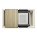 INTEOS SILGRANIT 33 SINGLE BOWL REVERSIBLE UNDERMOUNT WORKSTATION KITCHEN SINK - SOFT WHITE 