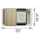 INTEOS SILGRANIT 33 SINGLE BOWL REVERSIBLE UNDERMOUNT WORKSTATION KITCHEN SINK - SOFT WHITE 