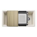 INTEOS SILGRANIT 39 SINGLE BOWL REVERSIBLE UNDERMOUNT WORKSTATION KITCHEN SINK - SOFT WHITE 