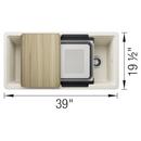 INTEOS SILGRANIT 39 SINGLE BOWL REVERSIBLE UNDERMOUNT WORKSTATION KITCHEN SINK - SOFT WHITE 