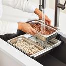 6.89 in. x 12.8 in. Small Stainless Steel Colander for Sink 