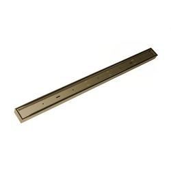 24 in. Linear Shower Drain with Tile Insert Frame in Satin Bronze