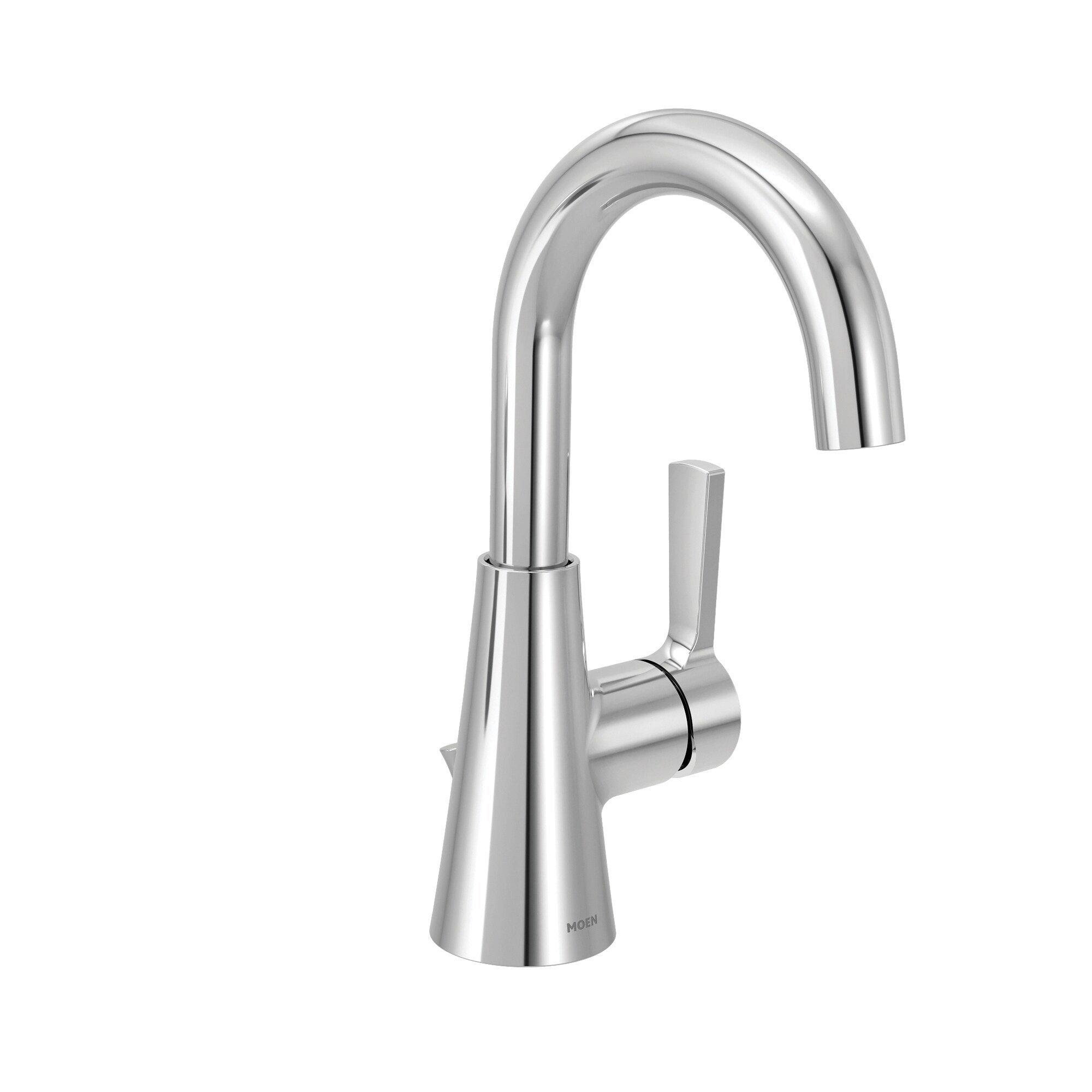 Moen Chrome Single Handle Monoblock Bathroom Sink Faucet 