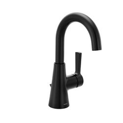 Single Handle Monoblock Bathroom Sink Faucet in Matte Black