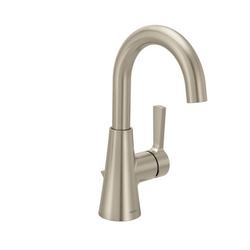 Single Handle Monoblock Bathroom Sink Faucet in Brushed Nickel