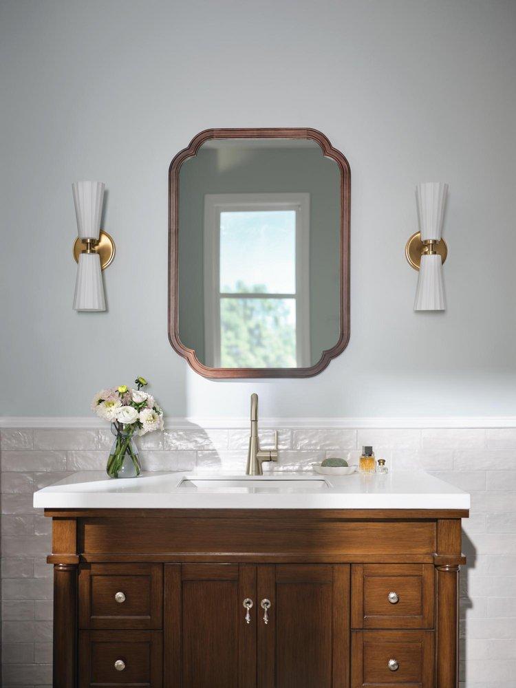 Moen Brushed Nickel Single Handle Monoblock Bathroom Sink Faucet 