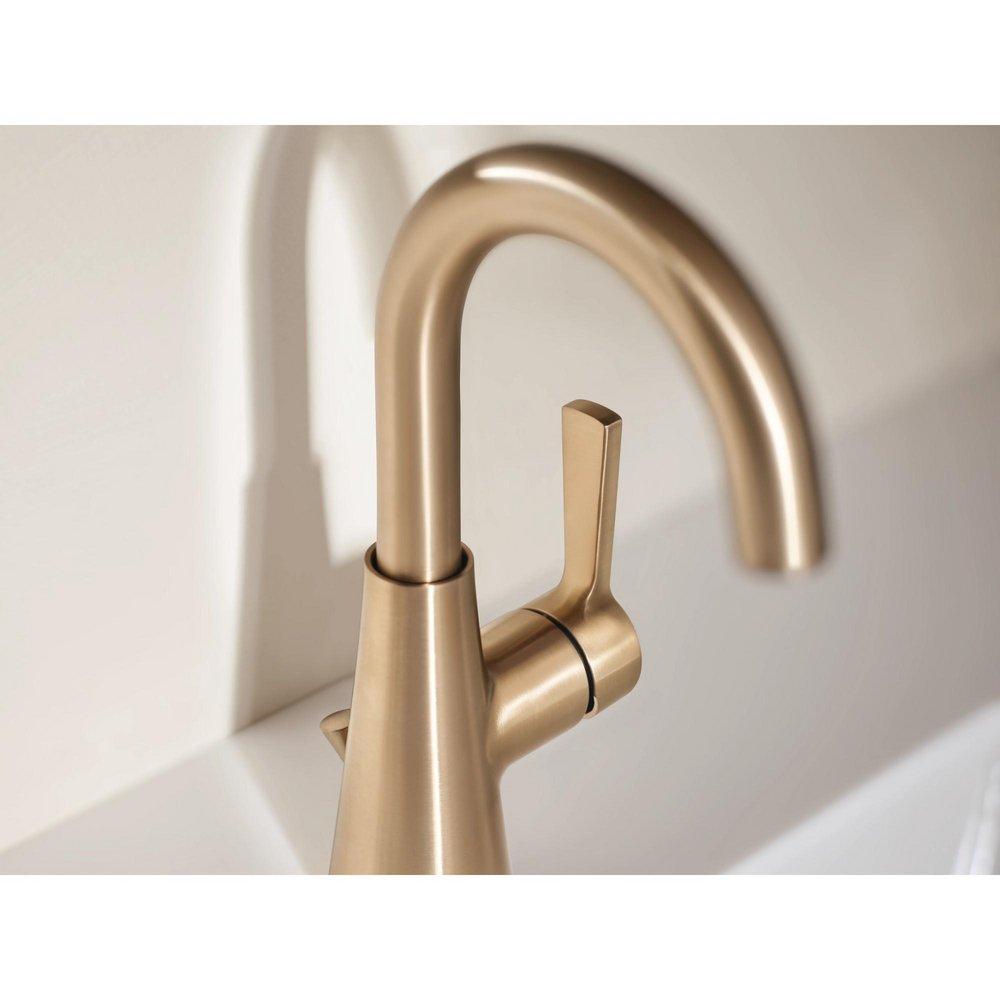 Moen Bronzed Gold Single Handle Monoblock Bathroom Sink Faucet 