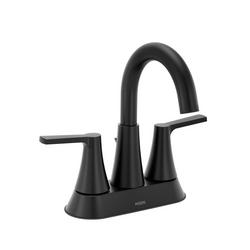 Two Handle Centerset Bathroom Sink Faucet in Matte Black
