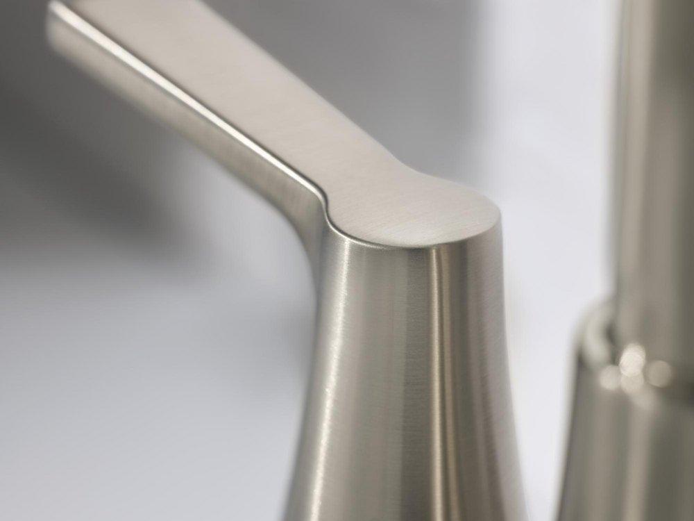 Moen Brushed Nickel Two Handle Centerset Bathroom Sink Faucet 