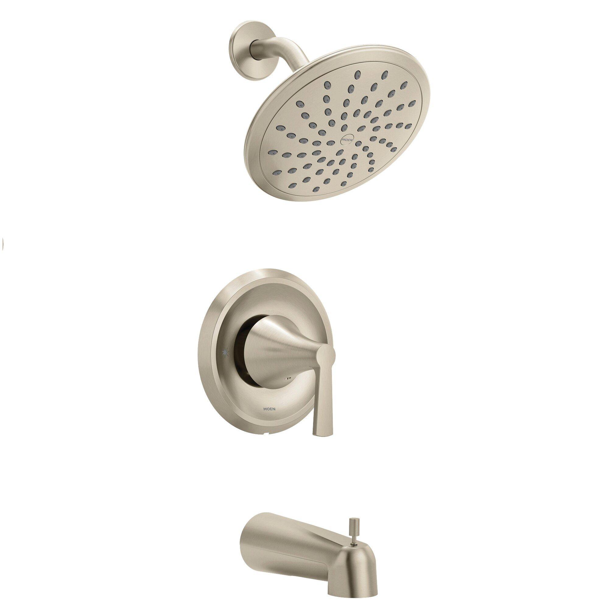 Moen Brushed Nickel One Handle Single Function Bathtub & Shower Faucet (Trim Only) 