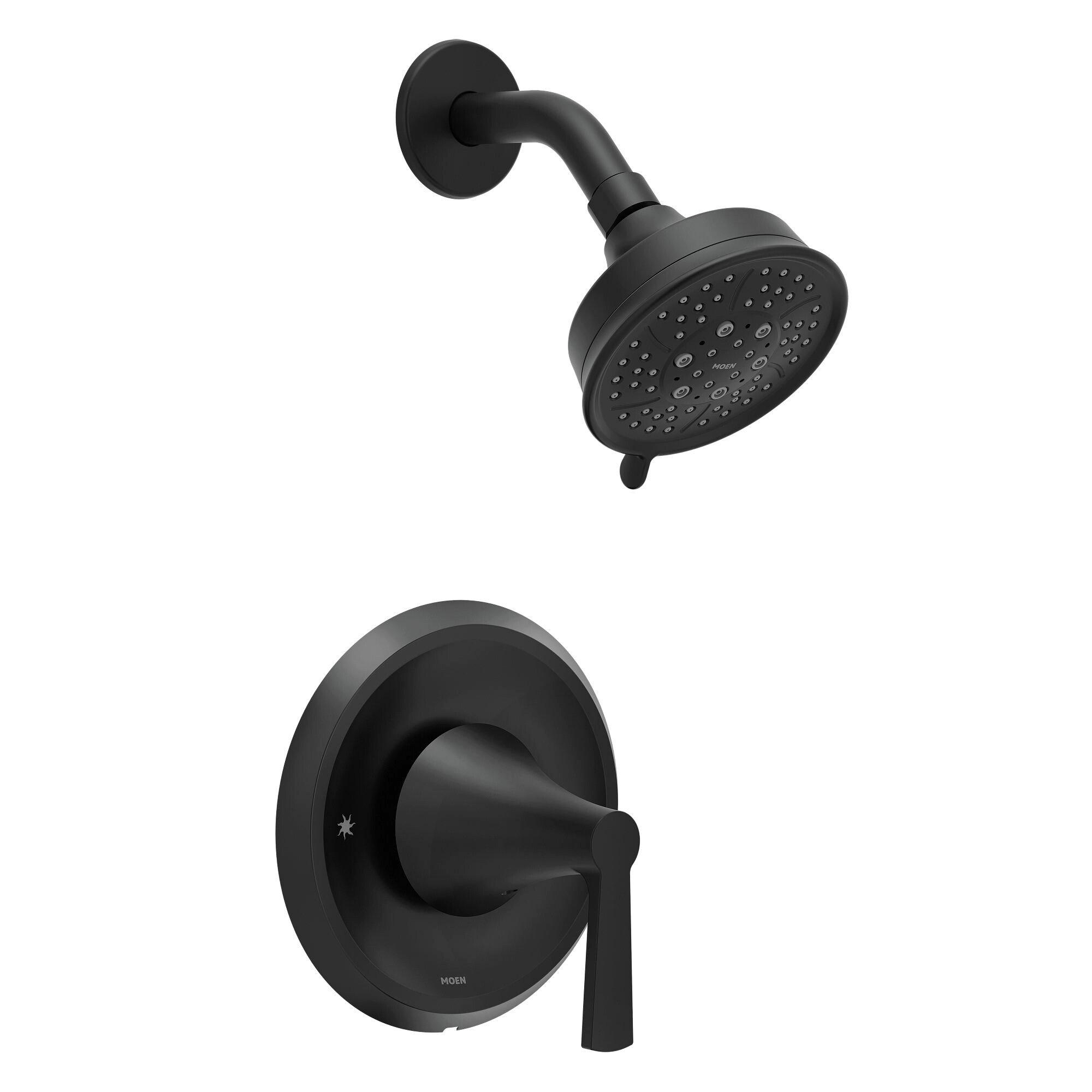 Moen Matte Black Single Handle Multi Function Shower Faucet (Trim Only) 