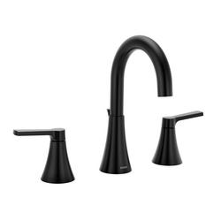 Two Handle Widespread Bathroom Sink Faucet in Matte Black