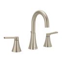 Two Handle Widespread Bathroom Sink Faucet in Brushed Nickel