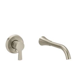 Single Handle Wall Mount Tub Filler in Brushed Nickel