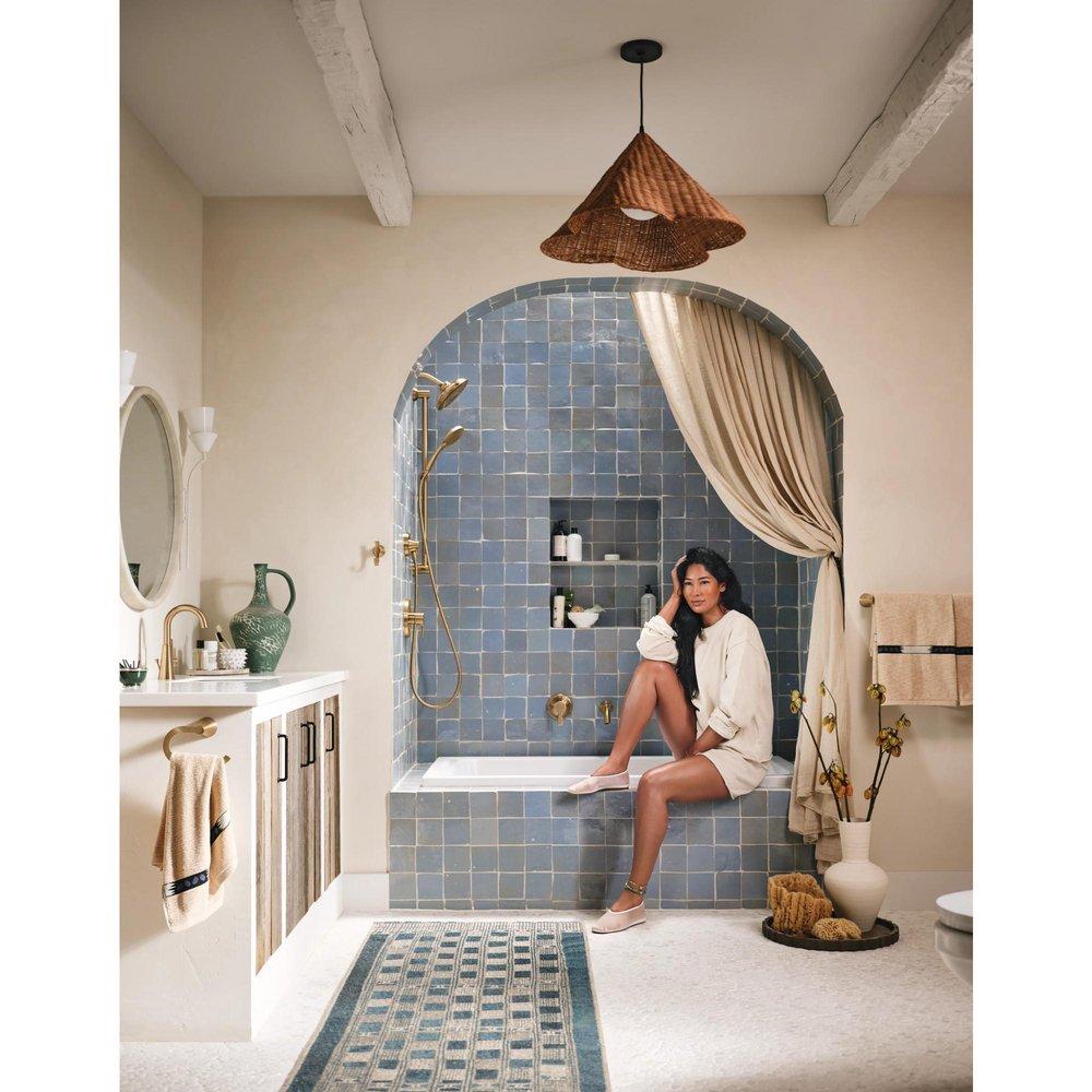 Moen Bronzed Gold Single Handle Wall Mount Filler (Trim Only) 