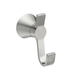 Double Robe Hook in Brushed Nickel