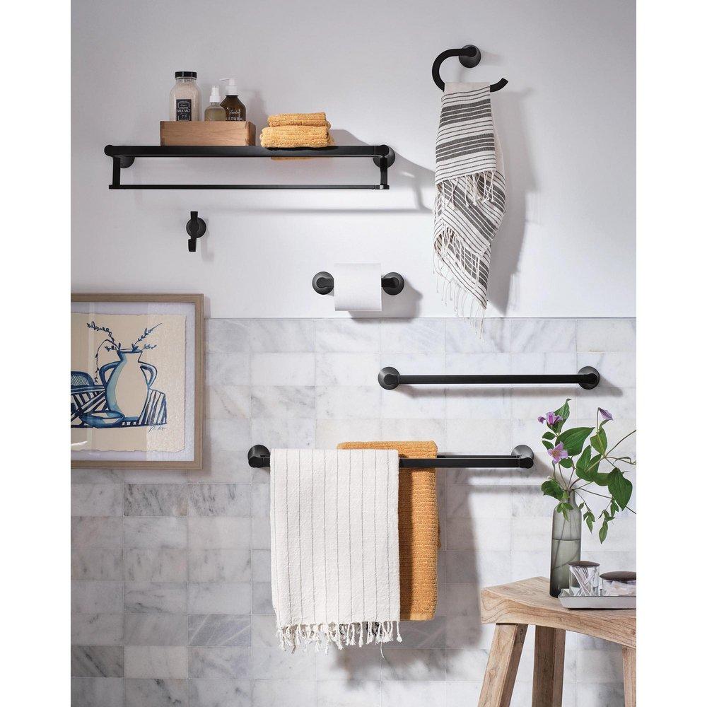 MATTE BLACK TOWEL RING 