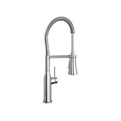 Top-mount Single Handle Pre-Rinse Kitchen Faucet in Chrome Plated