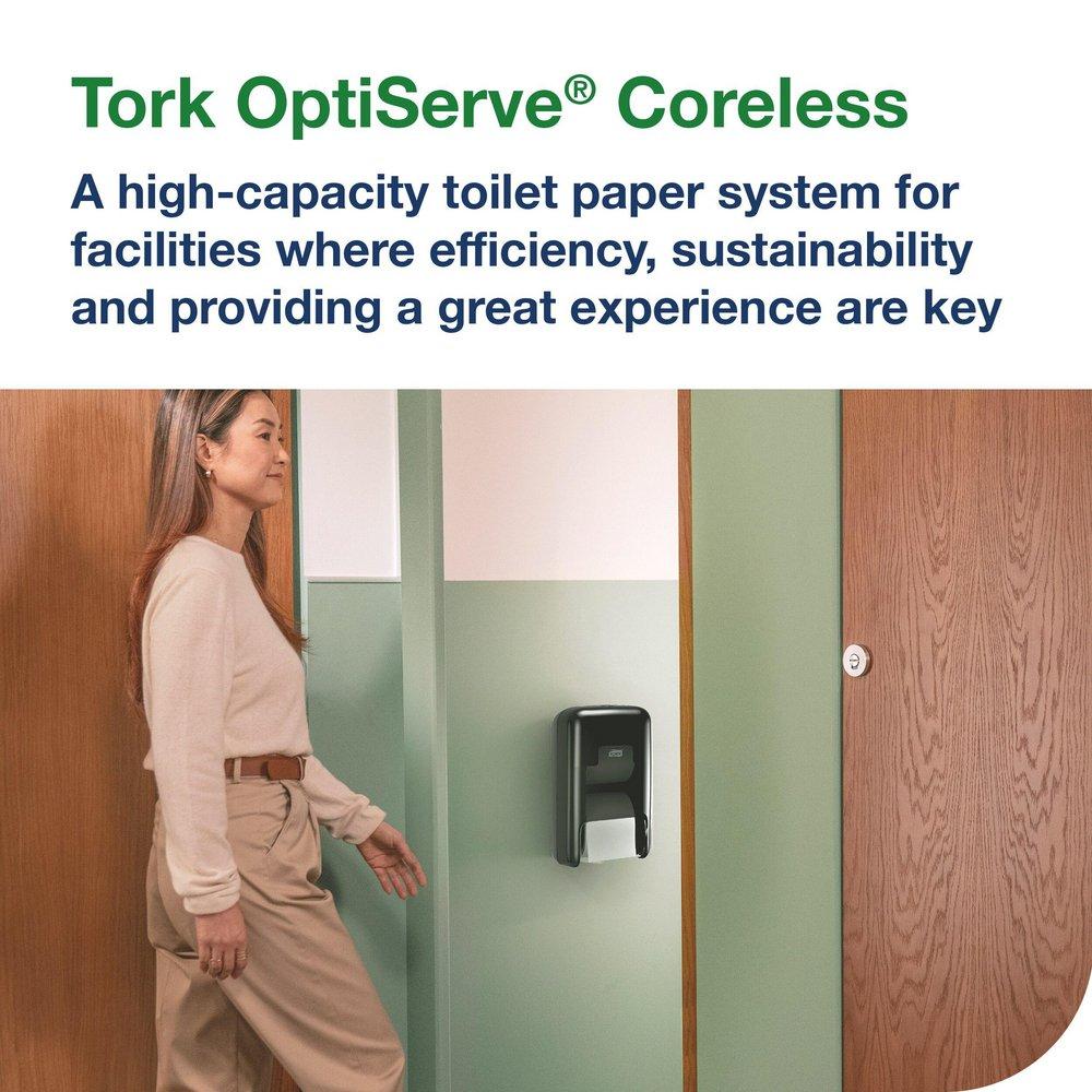 TORK OPTISERVE CORELESS T5/T7 2 ROLL TOILET PAPER DISPENSER BLACK 