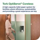 TORK OPTISERVE CORELESS T5/T7 2 ROLL TOILET PAPER DISPENSER BLACK 