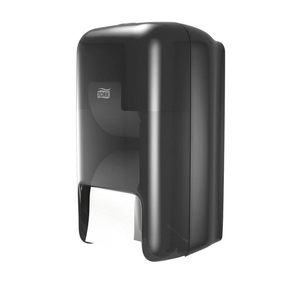 2-Roll Coreless Toilet Paper Dispenser in Black 