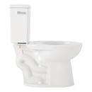 LAVRIK TWO-PIECE ELONGATED TOILET WITH REVERSIBLE TANK - NO SEAT - CHROME HANDLE 