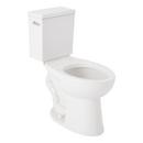 Two Piece Elongated Toilet with Reversible Tank and Chrome Handle, Less Toilet Seat