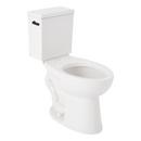 1.28 gpf Two Piece Elongated Toilet with Reversible Tank and Matte Black Handle, Less Toilet Seat