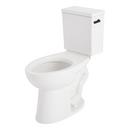 LAVRIK TWO-PIECE ELONGATED TOILET WITH REVERSIBLE TANK - NO SEAT - MATTE BLACK HANDLE 