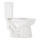 LAVRIK TWO-PIECE ELONGATED TOILET WITH REVERSIBLE TANK - NO SEAT - WHITE HANDLE 