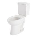 LAVRIK TWO-PIECE ELONGATED TOILET WITH REVERSIBLE TANK - NO SEAT - WHITE HANDLE 